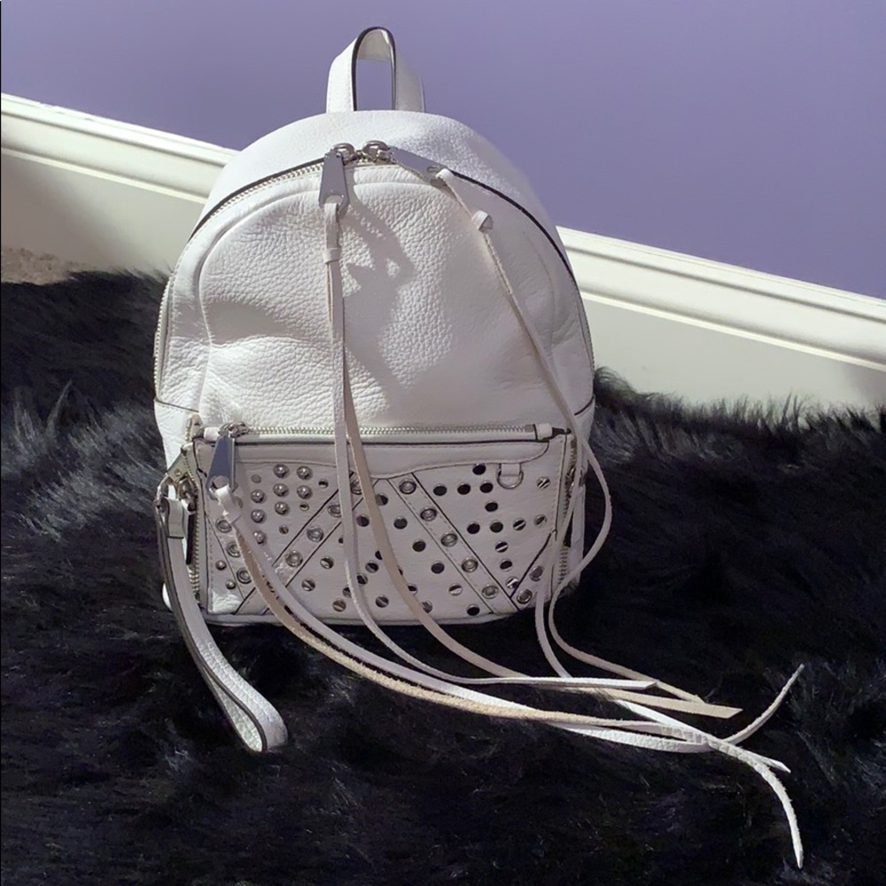 EUC Rebecca Minkoff white small backpack